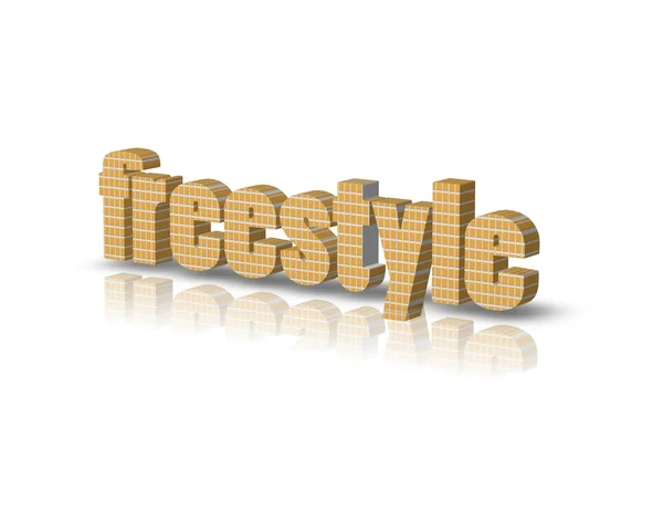 Freestyle parola 3d — Foto Stock