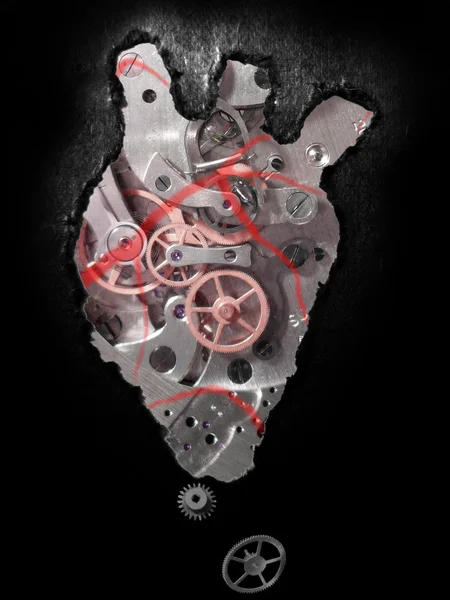 Mechanische hart — Stockfoto