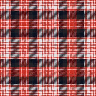 Tartan desenli arka plan. Ekose kumaş, masa örtüsü, kıyafet, gömlek, elbise, kağıt, yatak örtüsü, yorgan ve diğer tekstil ürünleri için kumaş. Vektör illüstrasyonu Eps 10