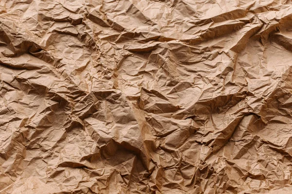 Crumpled Kraft Brown Paper Background Culinary Blog — Stock Fotó