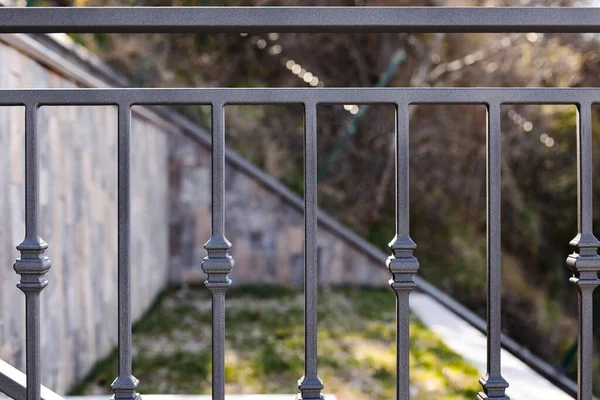 Modern Metal Railings Handrails Loft Style Metal Treated Primer Corrosion — Stockfoto
