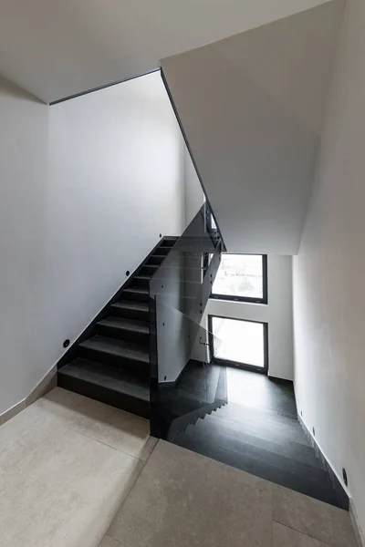Modern Stairs Glass Handrails Interior Multi Storey Modern House — Stockfoto