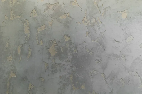 Gri dekoratif alçı veya beton dokusu. Tasarım için soyut arkaplan. Metin için kopyalama alanı olan sanat biçimlendirilmiş pankart.