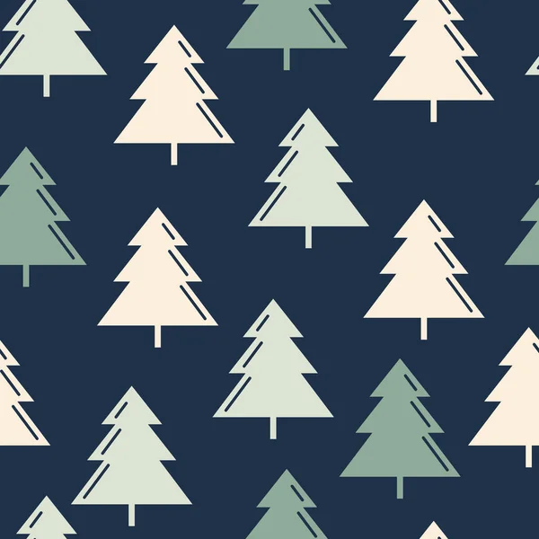 Árvore Natal Padrão Repetição Designe — Vetor de Stock