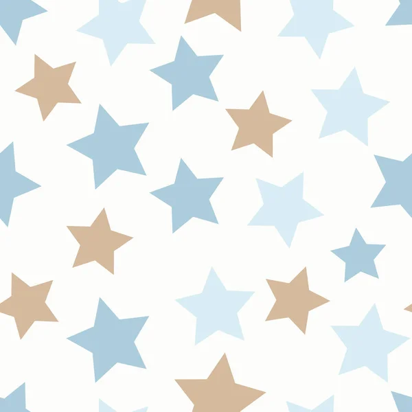 Sterne Wiederholen Muster Handgezeichnet Urlaubsmuster Für Verpackungspapier Oder Stoff — Stockvektor