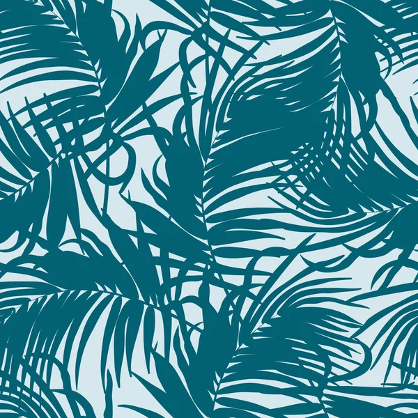 Beautifull Feuilles Tropicales Branche Design Motif Sans Couture Feuilles Tropicales — Image vectorielle