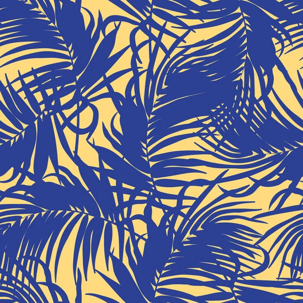 Krásné Tropické Listí Větev Bezešvé Vzor Design Tropické Listy Monstera — Stockový vektor