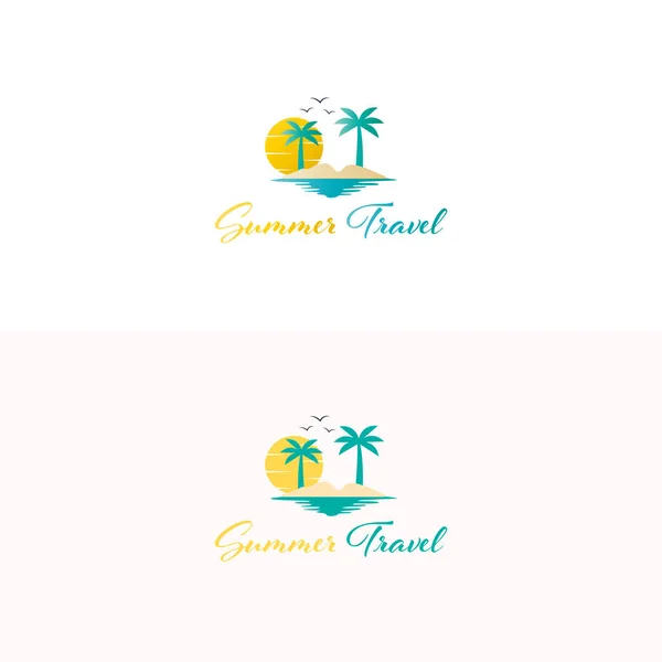 Travel Logo Vector Illustration Vacation Logo Design Summer Travel Logo — Vettoriale Stock