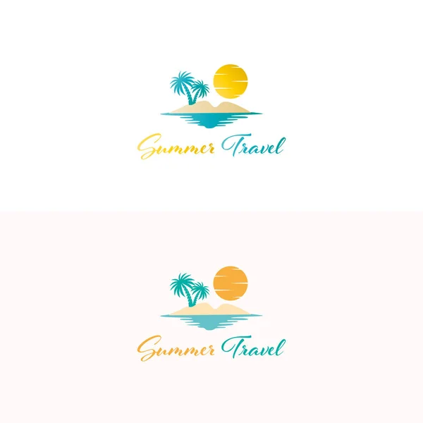 Travel Logo Vector Illustration Vacation Logo Design Summer Travel Logo — Vettoriale Stock