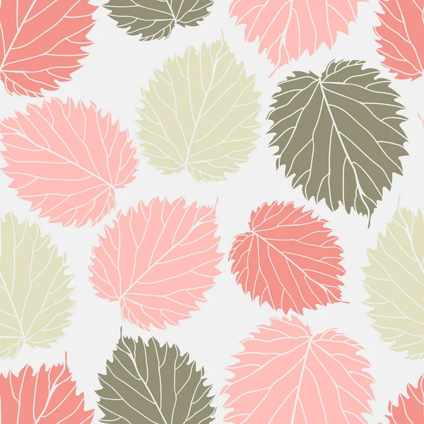 Schöne Bunte Blätter Muster Design Gut Für Drucke Verpackungen Textilien — Stockvektor