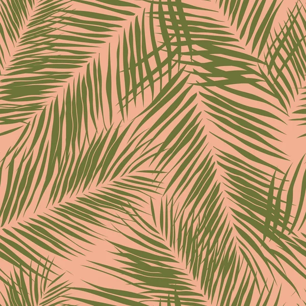 Beautiful Tropical Leaves Branch Seamless Pattern Design Tropical Leaves Background — Image vectorielle