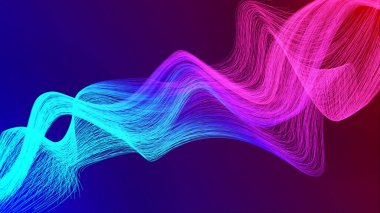 Örgü Arkaplan. Parlak kablo arka planı. Kopyalama alanı kapağı dijital sanat.
