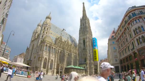 Vienna Austria June 2022 Slow Motion Stephen Cathedral Wien Vienna — 图库视频影像