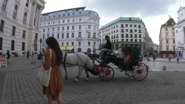Vienna Austria June 2022 Street Horse Riding View Wien Vienna — Stok video