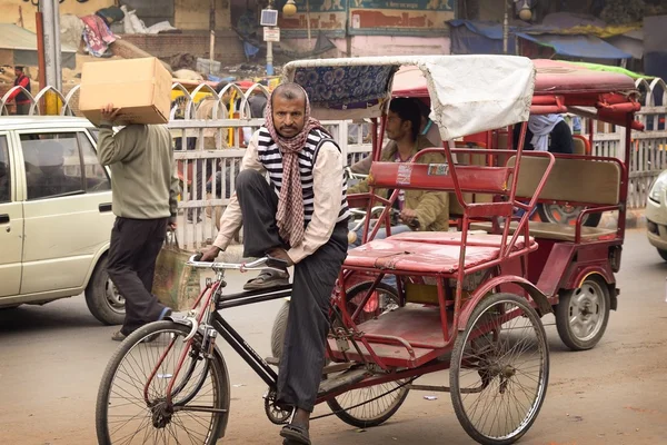 Rickshaw rojo — Foto de Stock