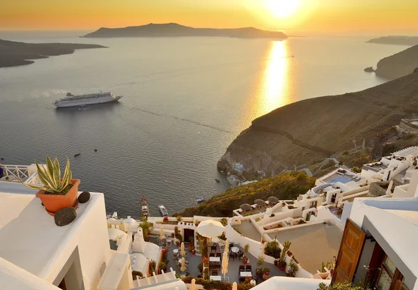 Fira sunset — Stockfoto