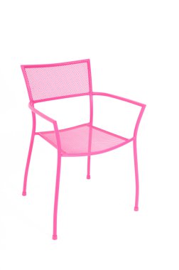 pembe metal sandalye