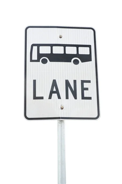 Znamení autobus lane — Stock fotografie