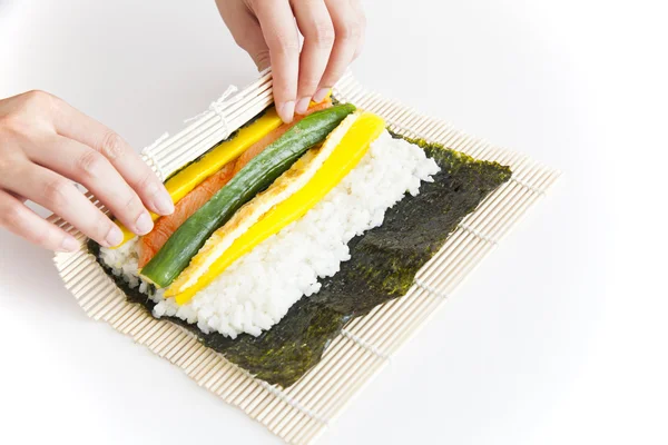 Preparare il sushi coreano — Foto Stock