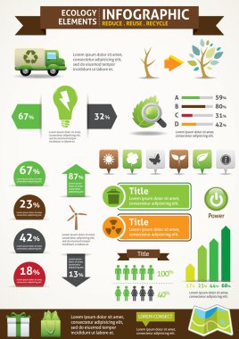 Eko ve yeşil kavram Infographics
