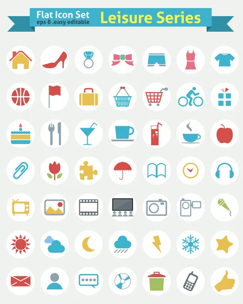 Icono plano - - Serie de ocio — Vector de stock