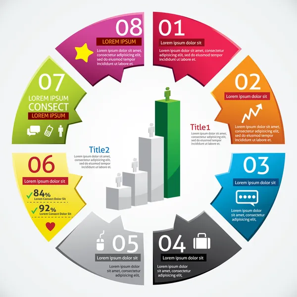 Modern Design Business Infographics Template — Stock Vector