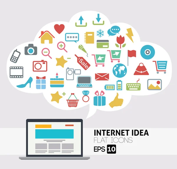 Ideia de Internet Concept Design —  Vetores de Stock