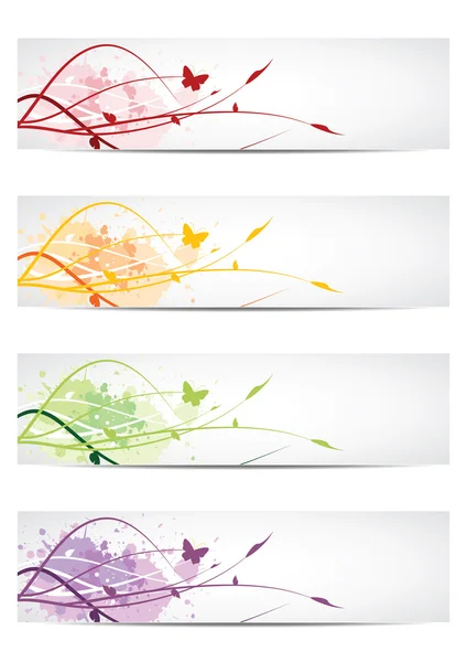 Floral design banners — Stock Vector