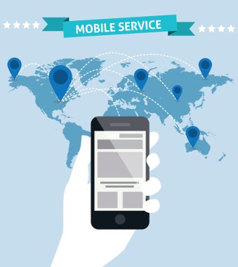 yaratıcı cep telefonları genel hizmet fikir tasarım