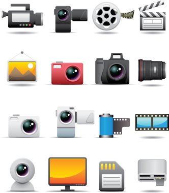 Fotoğraf, video ve film simgeleri