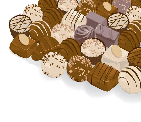 Assorted Chocolates — Stock Vector