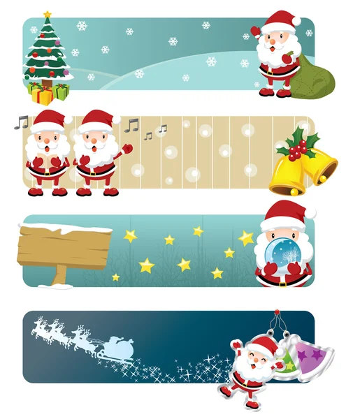 Encantadores iconos de Navidad — Vector de stock