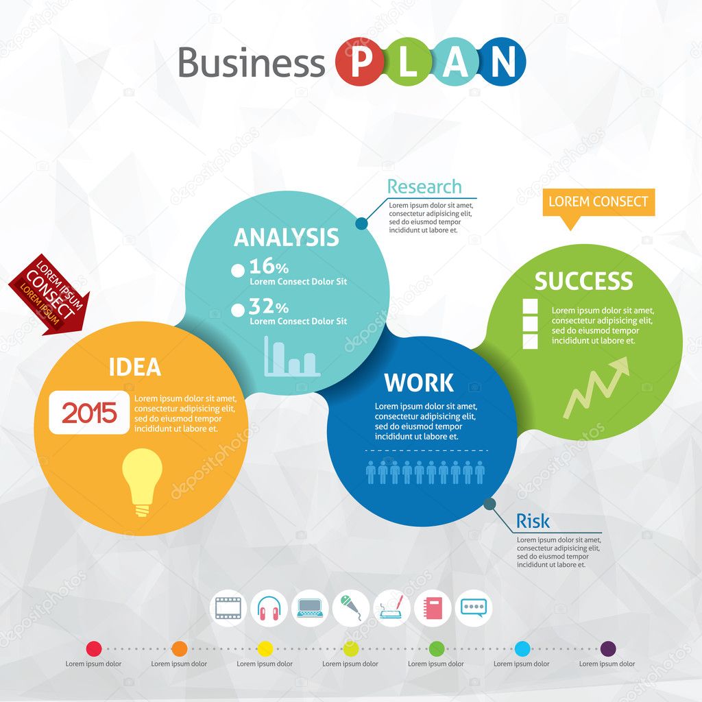 Modern business circle - business pan