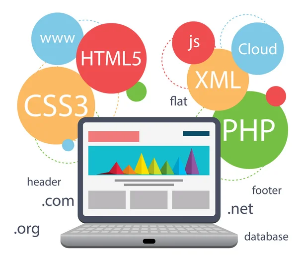 Infografía de diseño web — Archivo Imágenes Vectoriales