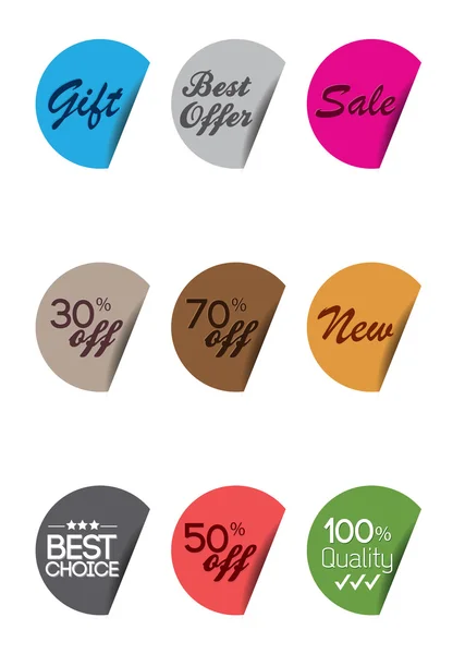 Sale Labels — Stock Vector