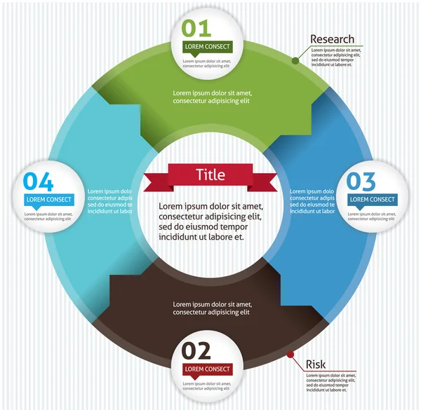 Az üzleti prezentáció (kör Infographic sablon) — Stock Vector