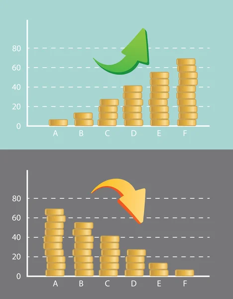 Grafik para Doları — Stok Vektör