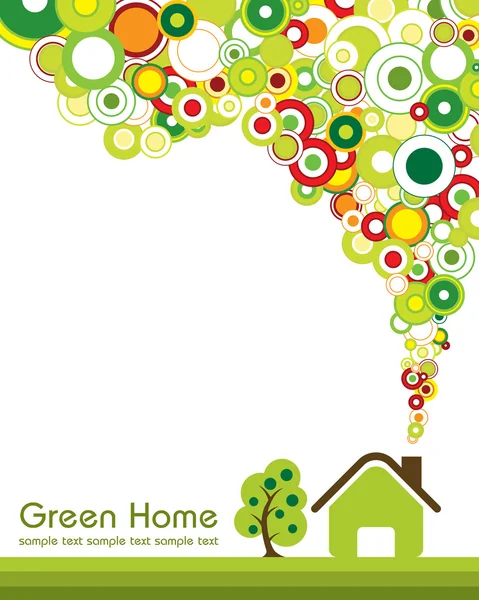 緑の家の概念図 — ストックベクタ