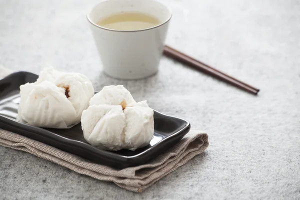 Pan de cerdo asado al vapor chino (Dim Sum ) — Foto de Stock