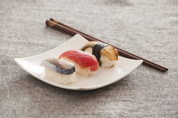 Japanese Sushi -- Tuna, Eel, Swordfish — Stock Photo, Image
