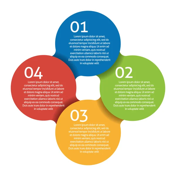 Four steps process - design element. Vector. — Wektor stockowy