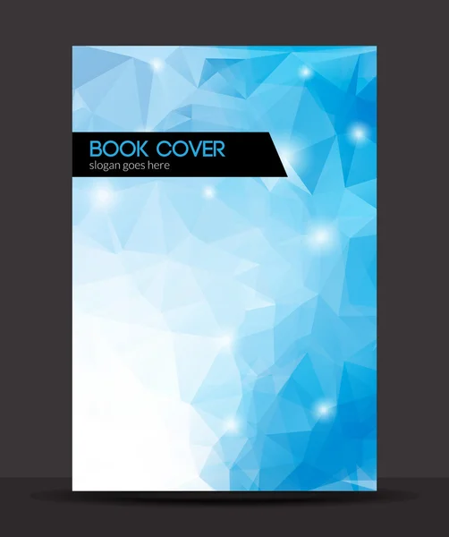 Blaue Polygon-Vektor-Broschüre - Vorlagen für das Cover-Design von Booklets — Stockvektor