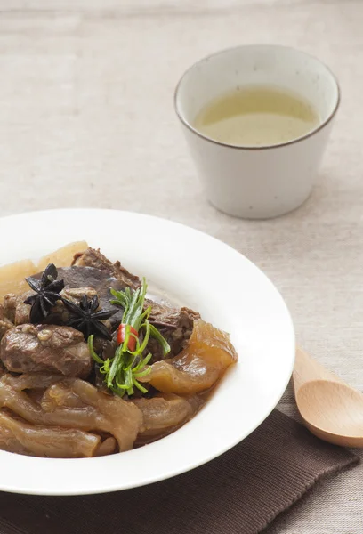 Chinese cuisine, beef stew and beef tendon — Stock Photo, Image
