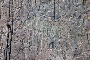 Antik yerleşimin taş kabartma resim.