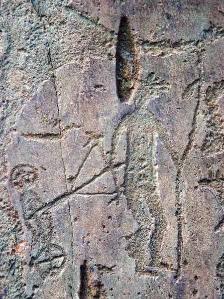 Imagem de nômades antigos, gravados na pedra . — Fotografia de Stock