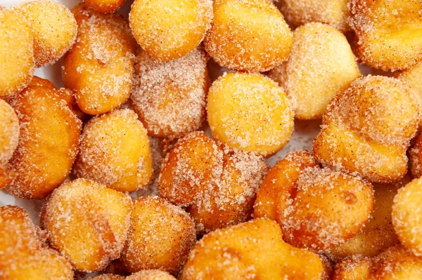 Delicioso Tradicional Caseiro Brasileiro Doce Chamado Bolinho Chuva Close — Fotografia de Stock