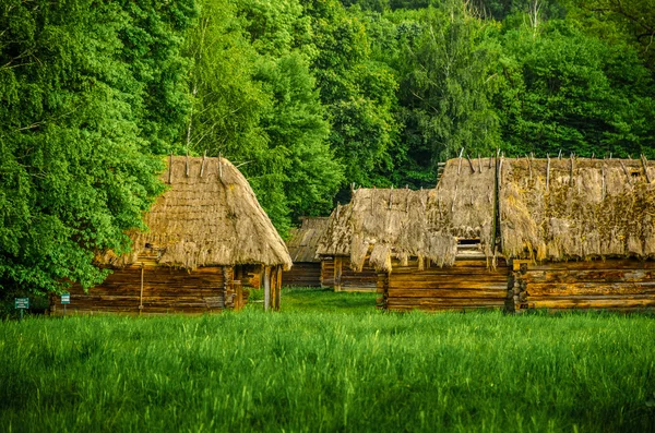 Traditionelles ukrainisches Dorf — Stockfoto
