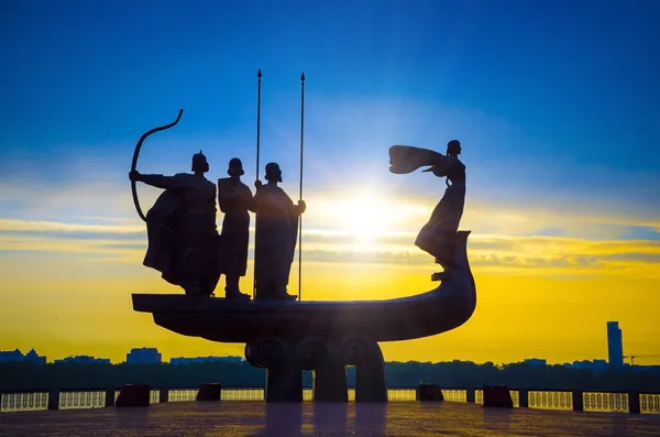 Grundare av Kiev monument Stockfoto