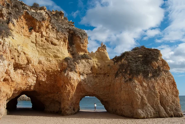 Pláž portimao algarve — Stock fotografie