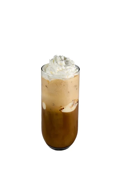 Iced cappuccino with cream — Stock Photo, Image